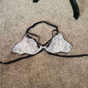 Victoria's Secret Black and White Lace Bra